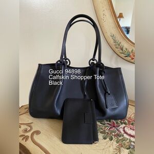 Gucci Leather Carryall/Shopper Tote